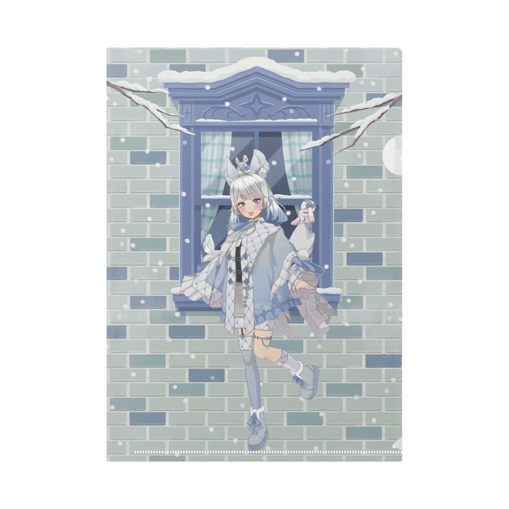 【橘花琉耶】12月冬コーデ-クリアファイル-G0640