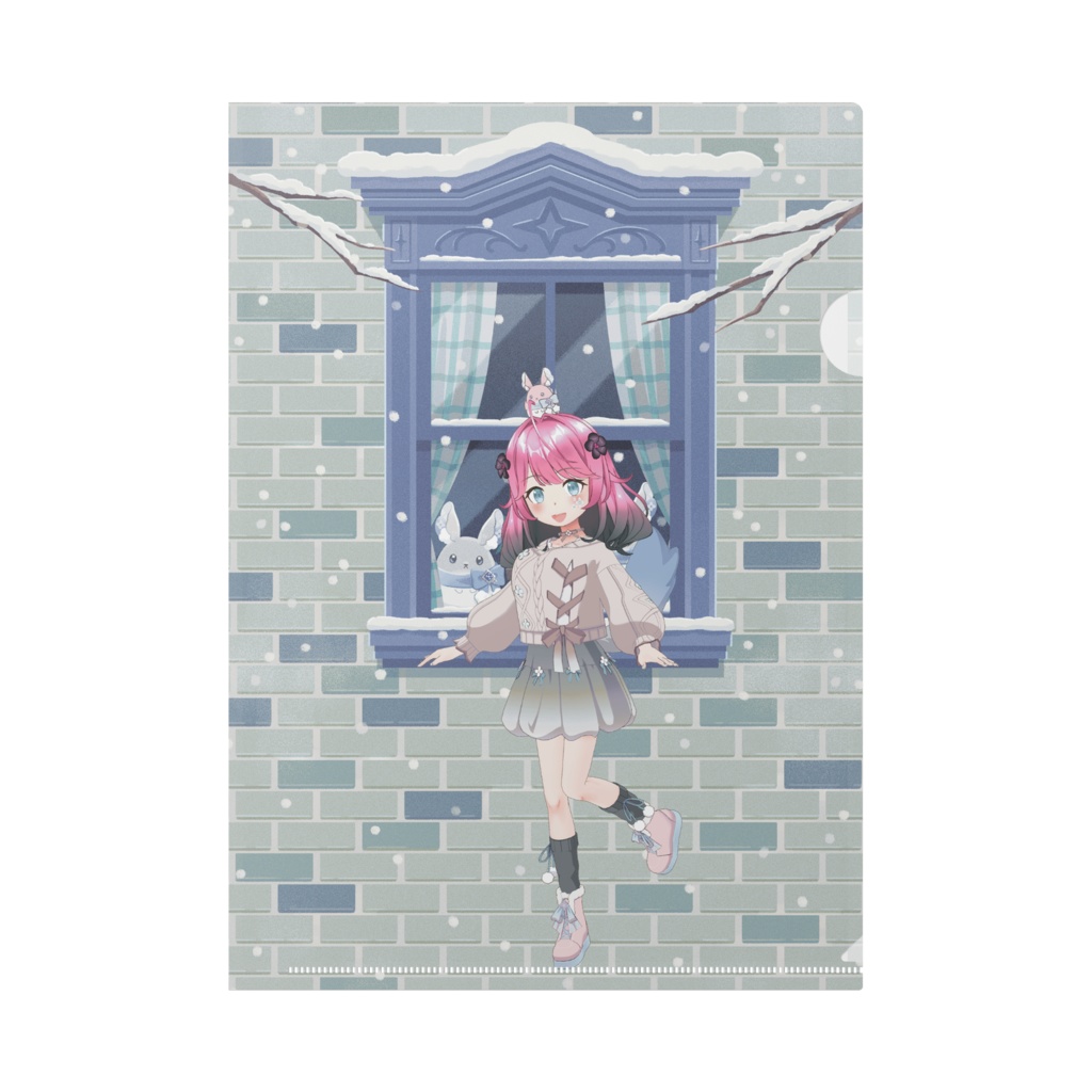 【歩原莉子】12月冬コーデ-クリアファイル-G0999