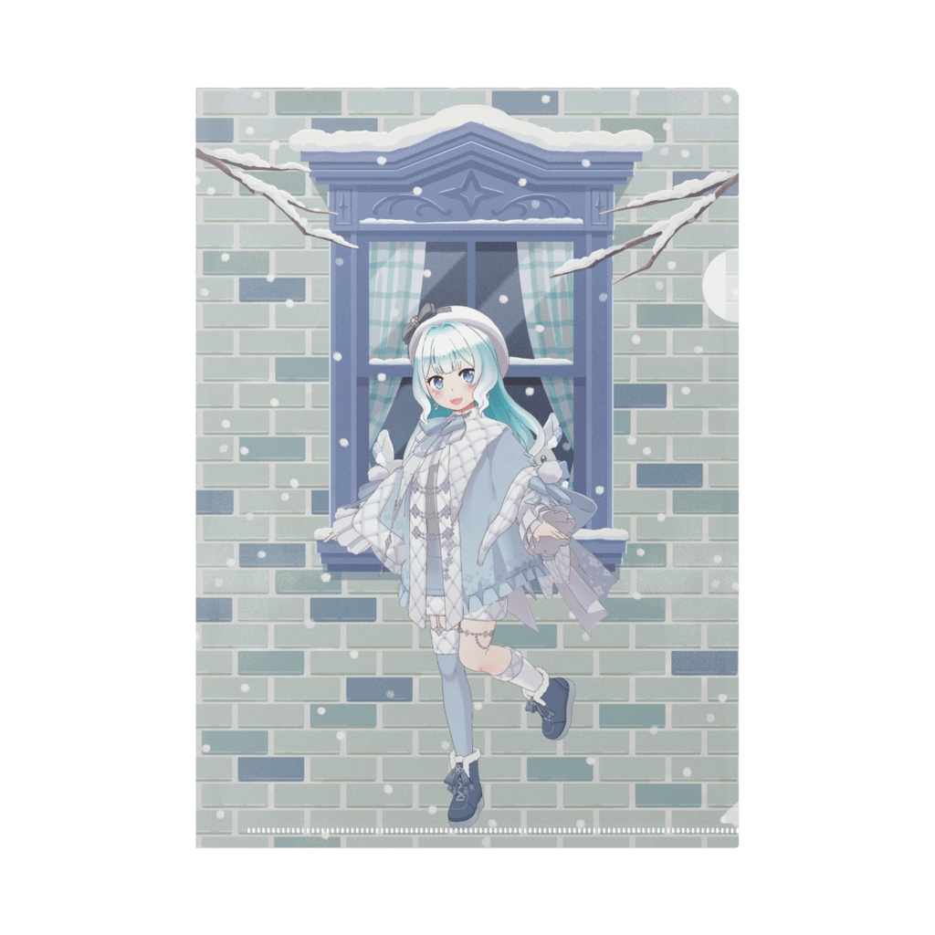【浮羽ふわり】12月冬コーデ-クリアファイル-G0984