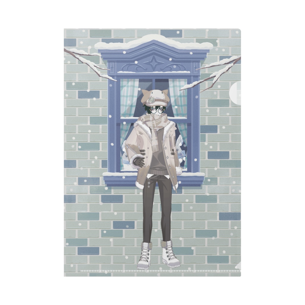 【浮草丸】12月冬コーデ-クリアファイル-G0985