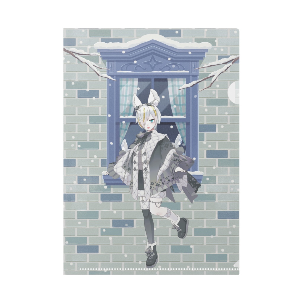 【海月ダリア】12月冬コーデ-クリアファイル-G0617