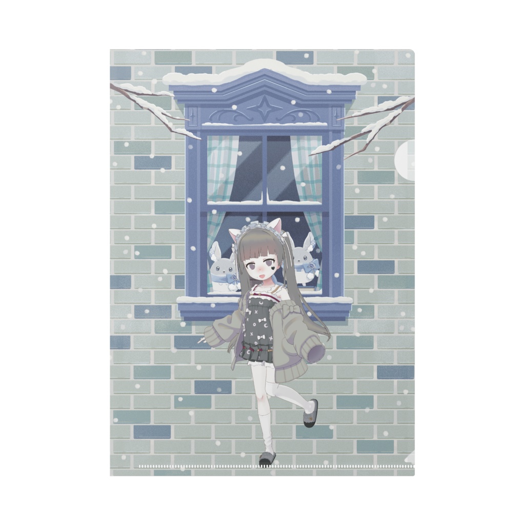 【瀬 戸 よ る】12月冬コーデ-クリアファイル-G0823