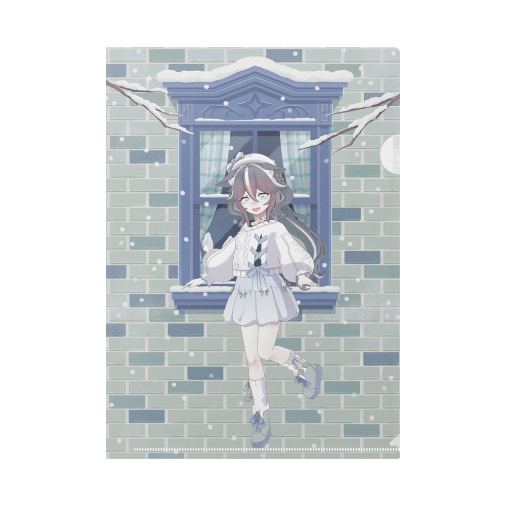 【灰雲ひるま】12月冬コーデ-クリアファイル-G0619