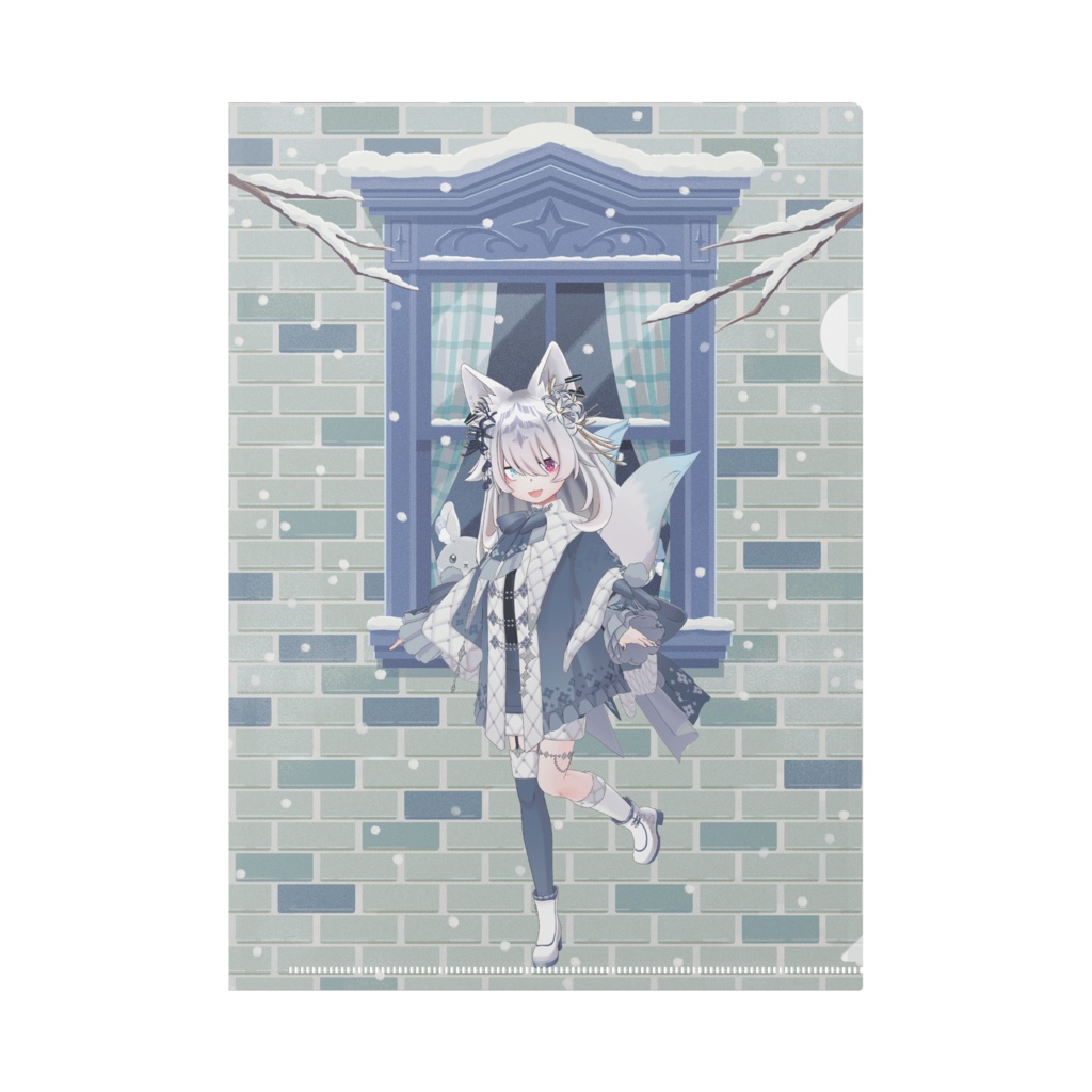 【狐珀】12月冬コーデ-クリアファイル-G0691