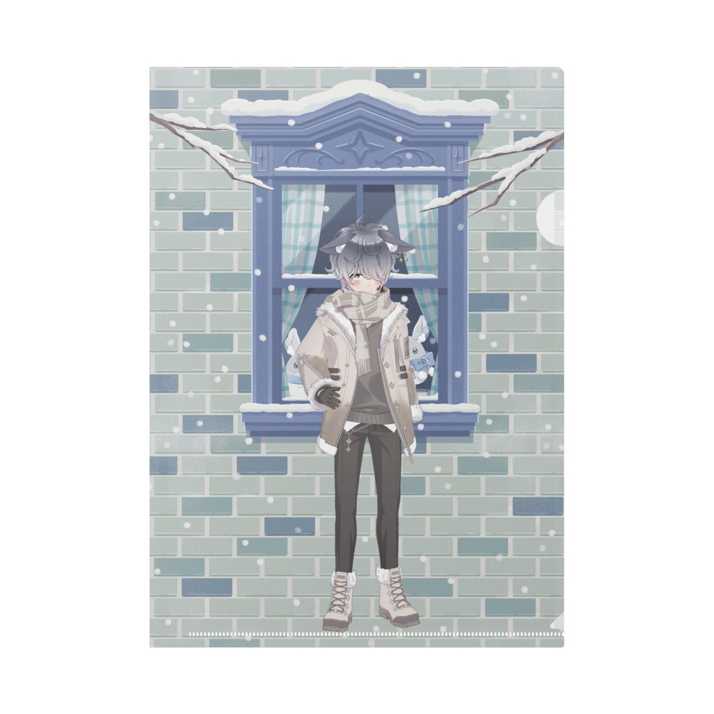 【猫夜叉】12月冬コーデ-クリアファイル-G0936