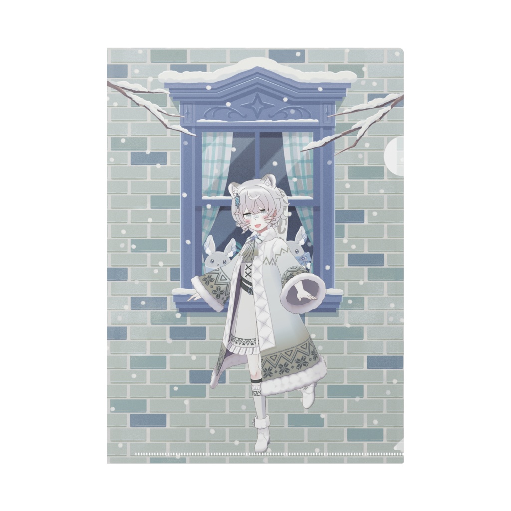 【猫松】12月冬コーデ-クリアファイル-G0933