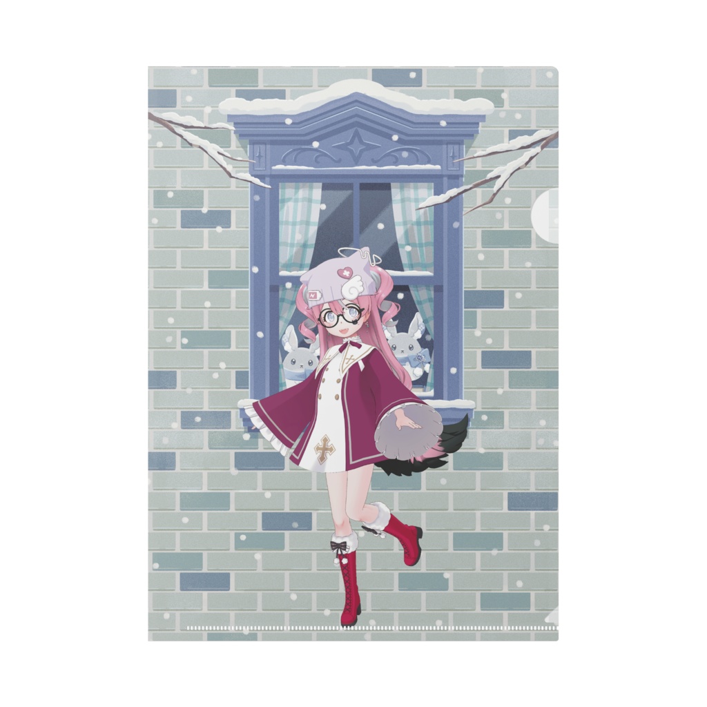 【甘音みか】12月冬コーデ-クリアファイル-G0629