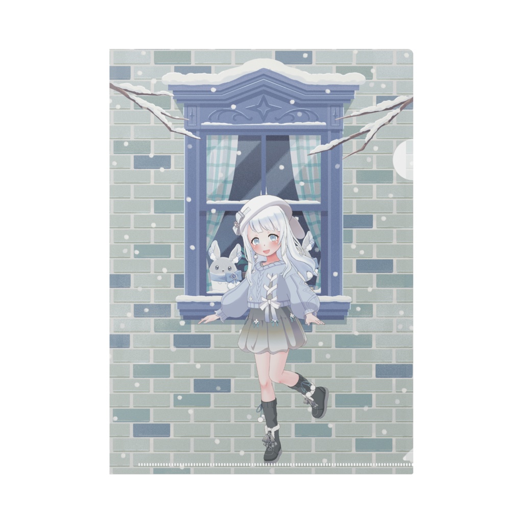 【白星うたの】12月冬コーデ-クリアファイル-G0952