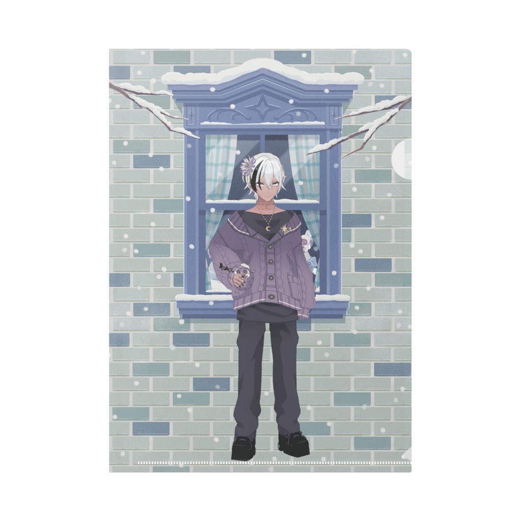 【白鷺シルべ】12月冬コーデ-クリアファイル-G0949