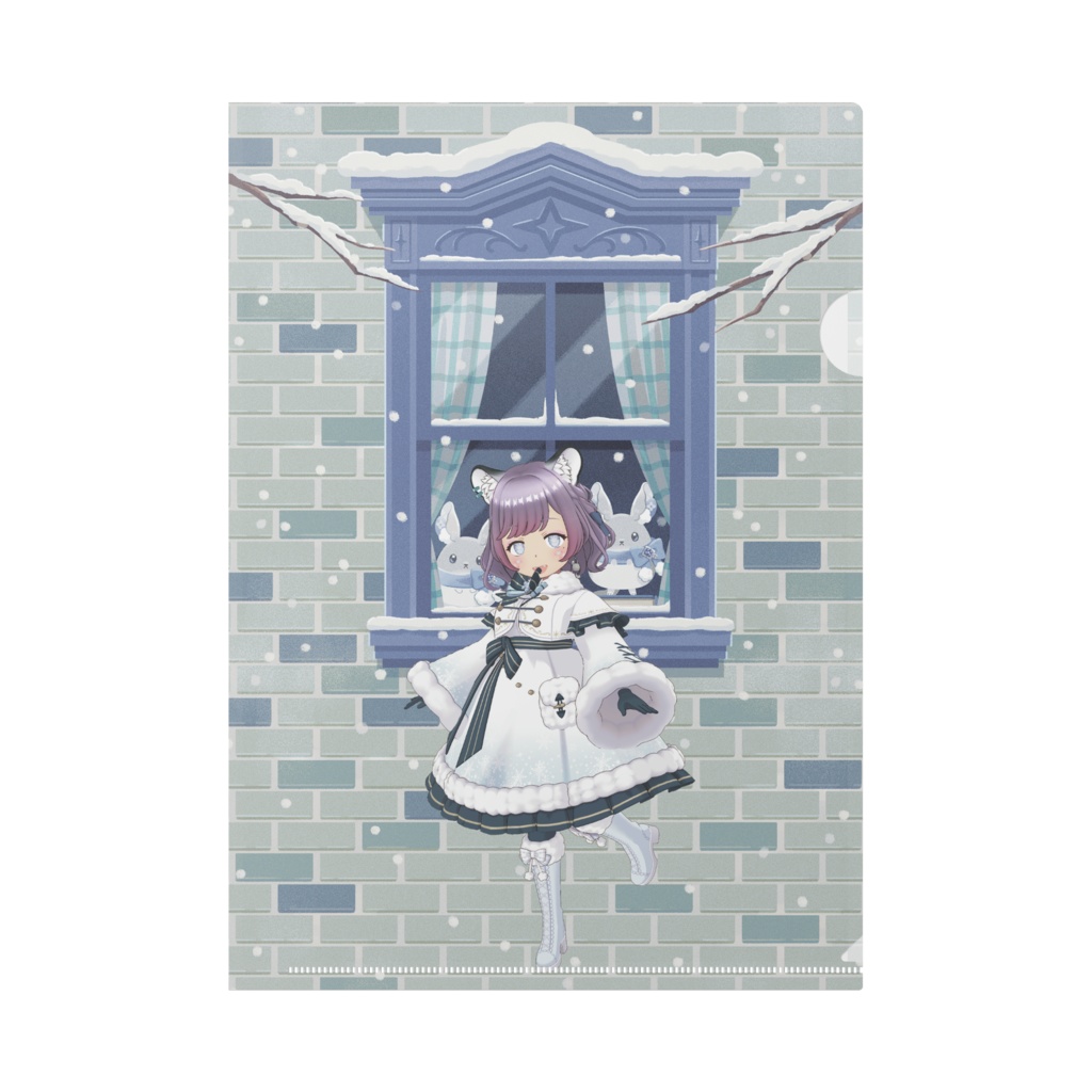 【百夜めろ】12月冬コーデ-クリアファイル-G0977