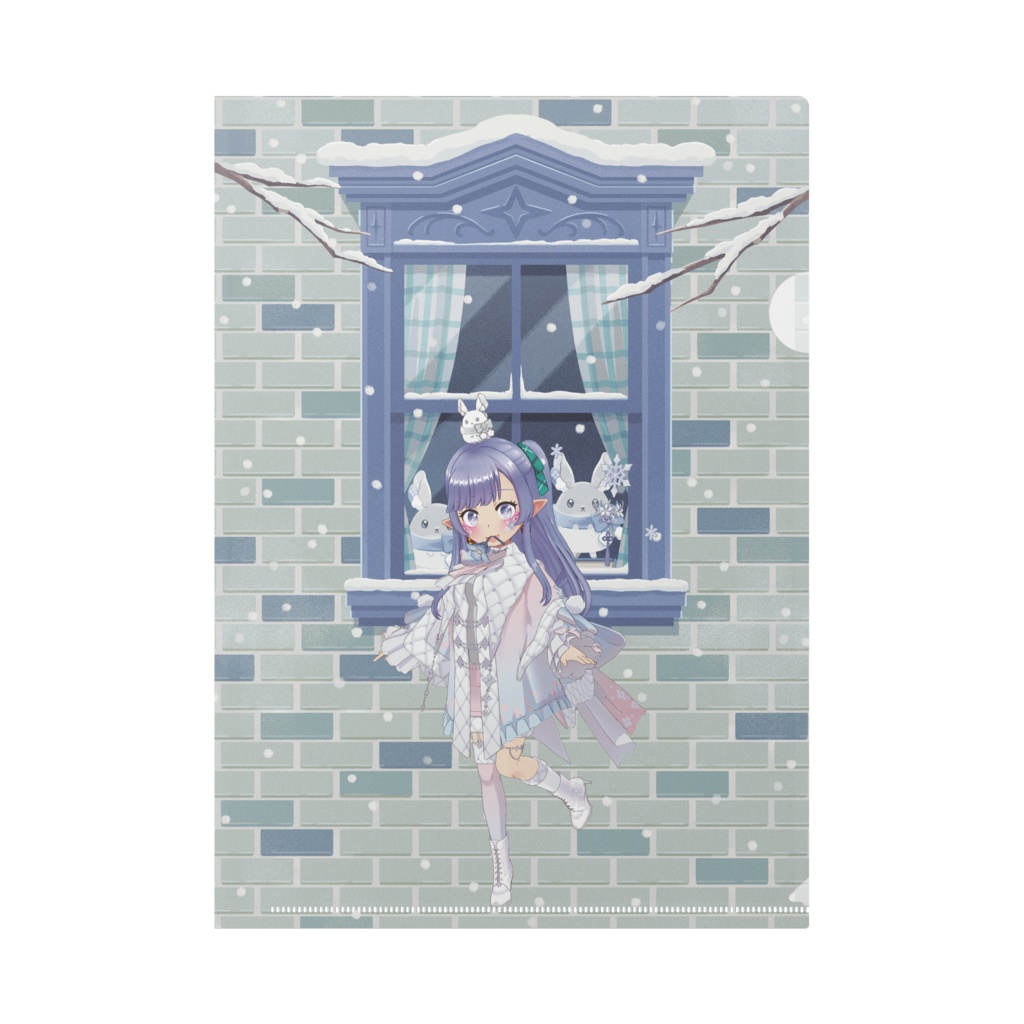 【皇みい@忍ばず忍者】12月冬コーデ-クリアファイル-G0703