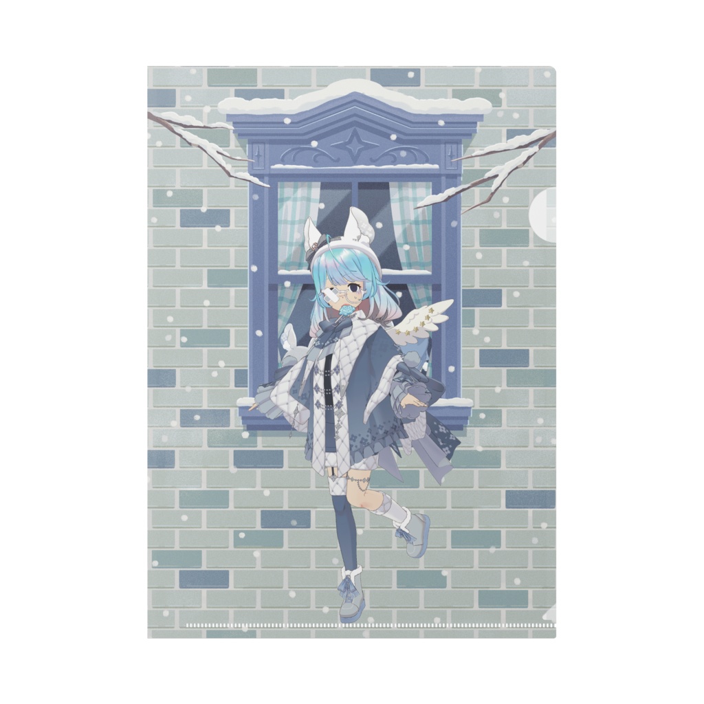 【眠堕 ねむ】12月冬コーデ-クリアファイル-G1012