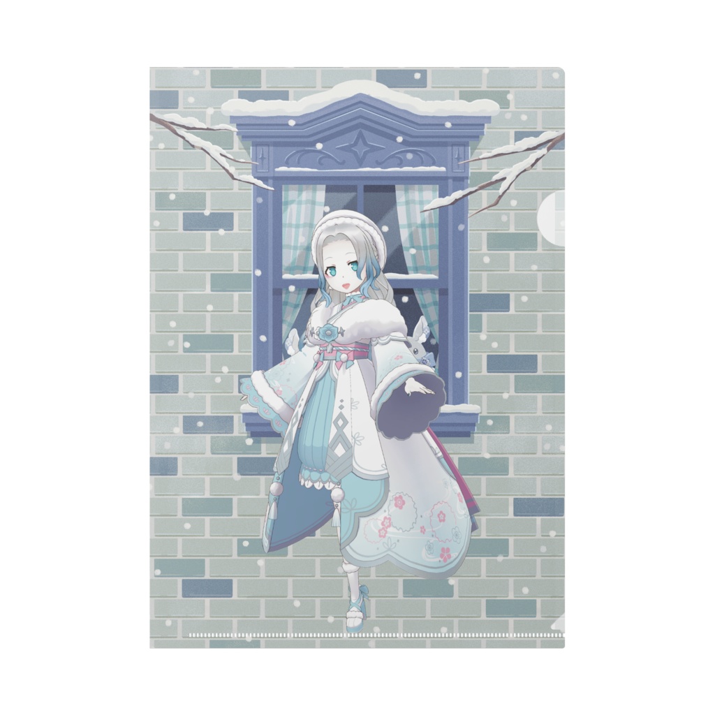 【睡蓮 モネ】12月冬コーデ-クリアファイル-G0818