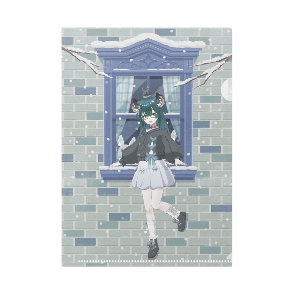 【稲庭こまち】12月冬コーデ-クリアファイル-G0578