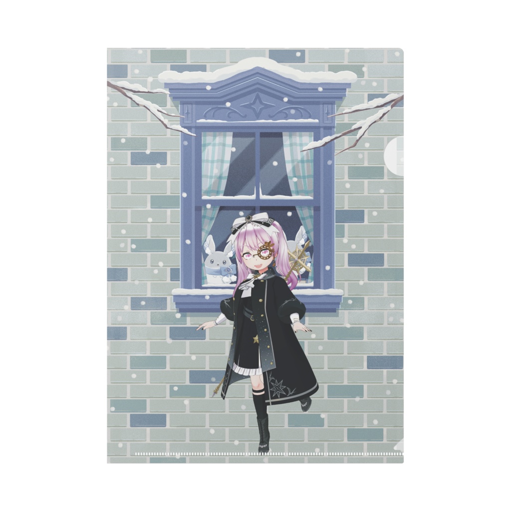 【自律神経ミダレちゃん】12月冬コーデ-クリアファイル-G0764