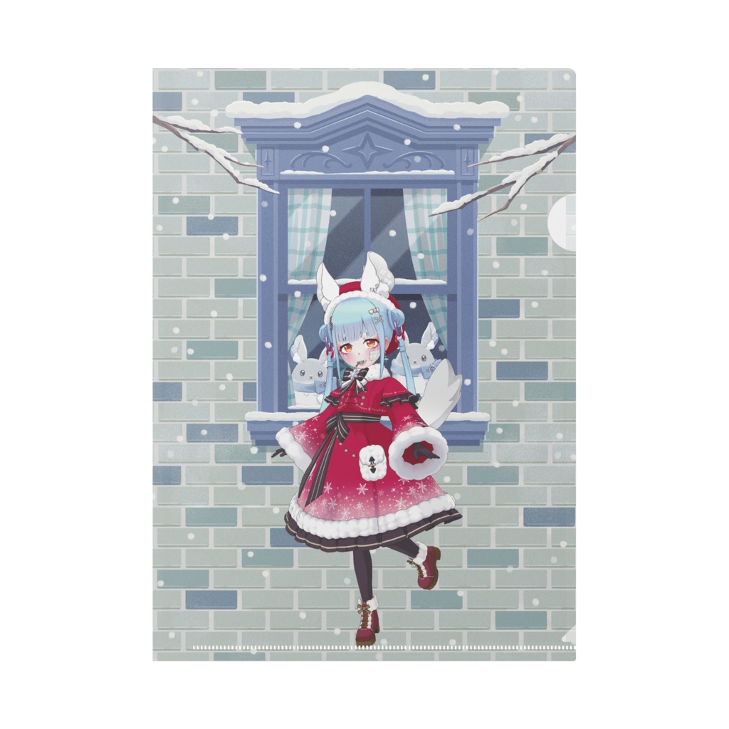 【花汰 紡李】12月冬コーデ-クリアファイル-G0607