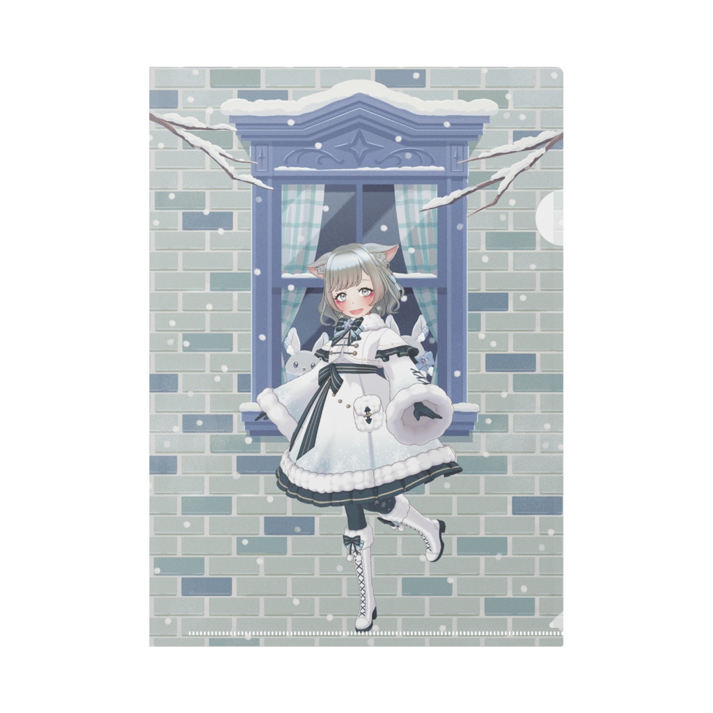 【花浅葱 棗】12月冬コーデ-クリアファイル-G0606