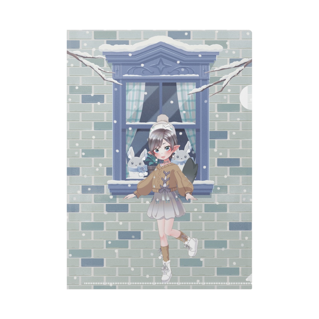 【菫】12月冬コーデ-クリアファイル-G1114