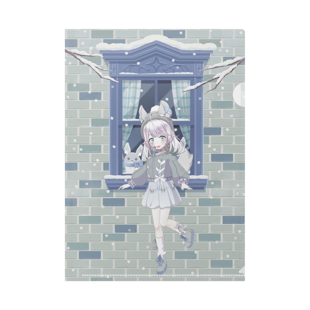 【華津鞠こより】12月冬コーデ-クリアファイル-G0613