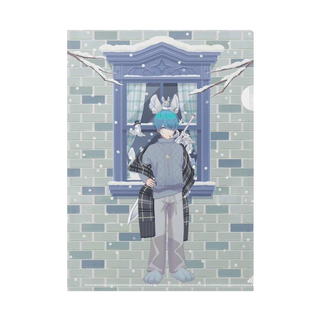 【虚実ヴォイド】12月冬コーデ-クリアファイル-G0647
