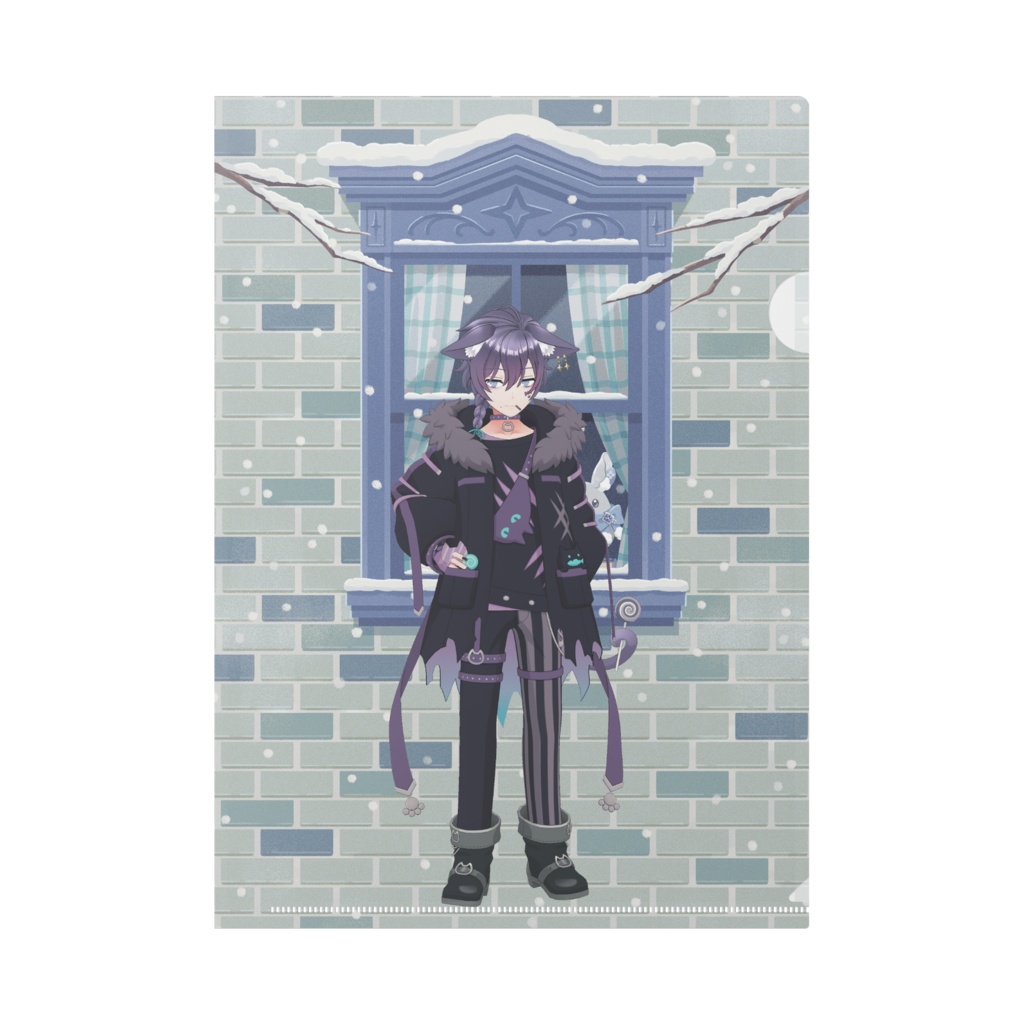 【蛇神楽猫羅舞】12月冬コーデ-クリアファイル-G0771