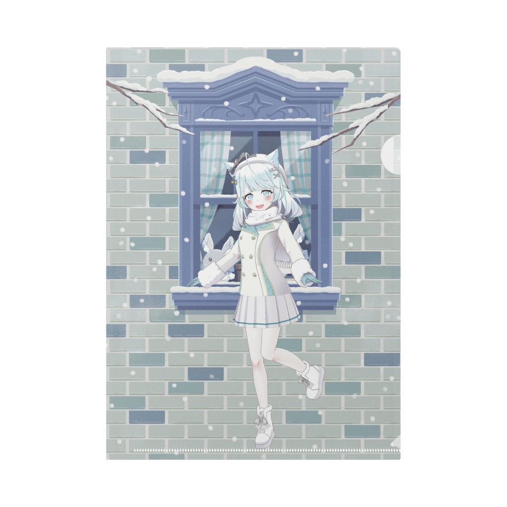 【雪月 ふゆ】12月冬コーデ-クリアファイル-G0841