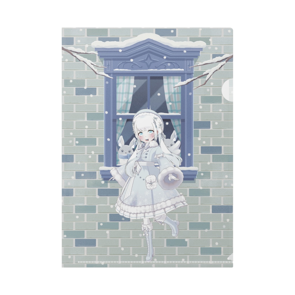 【雪白 んた】12月冬コーデ-クリアファイル-G0850