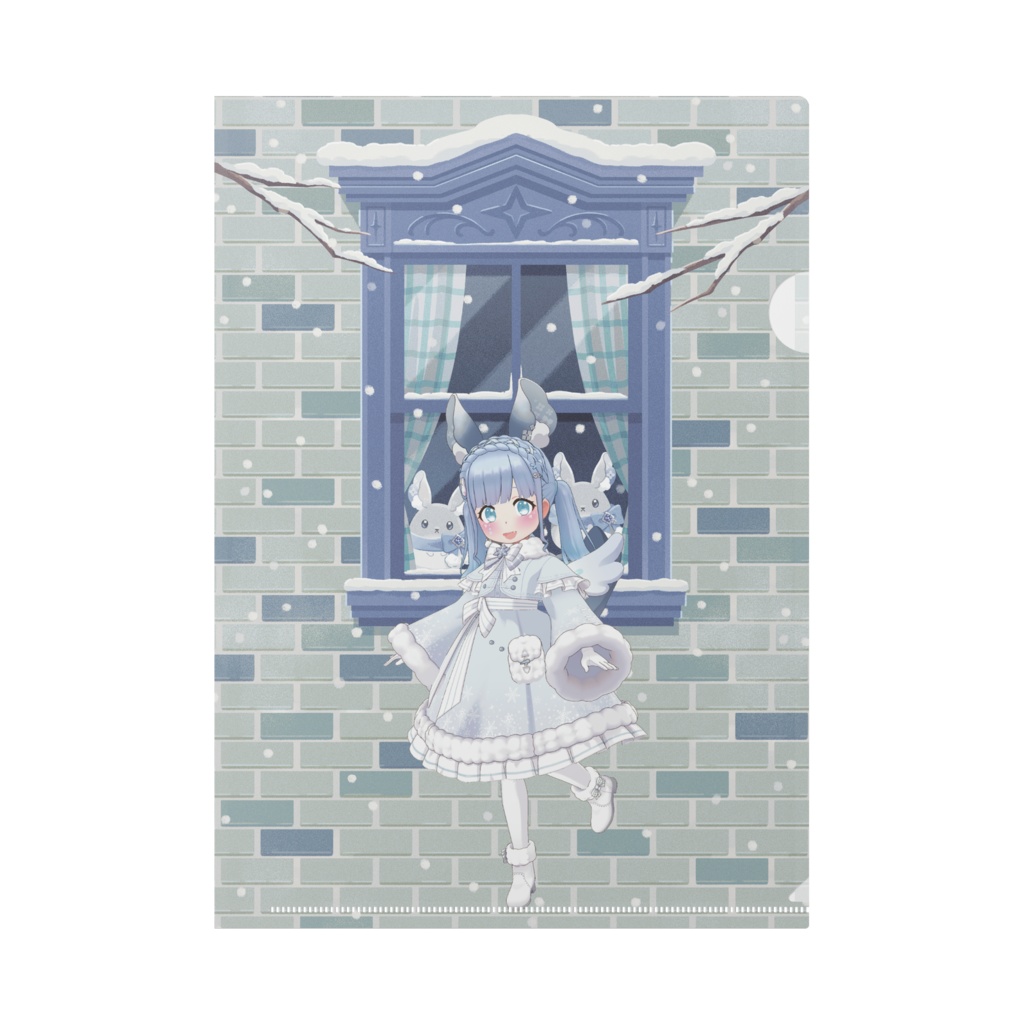 【雫石つゆ】12月冬コーデ-クリアファイル-G0766