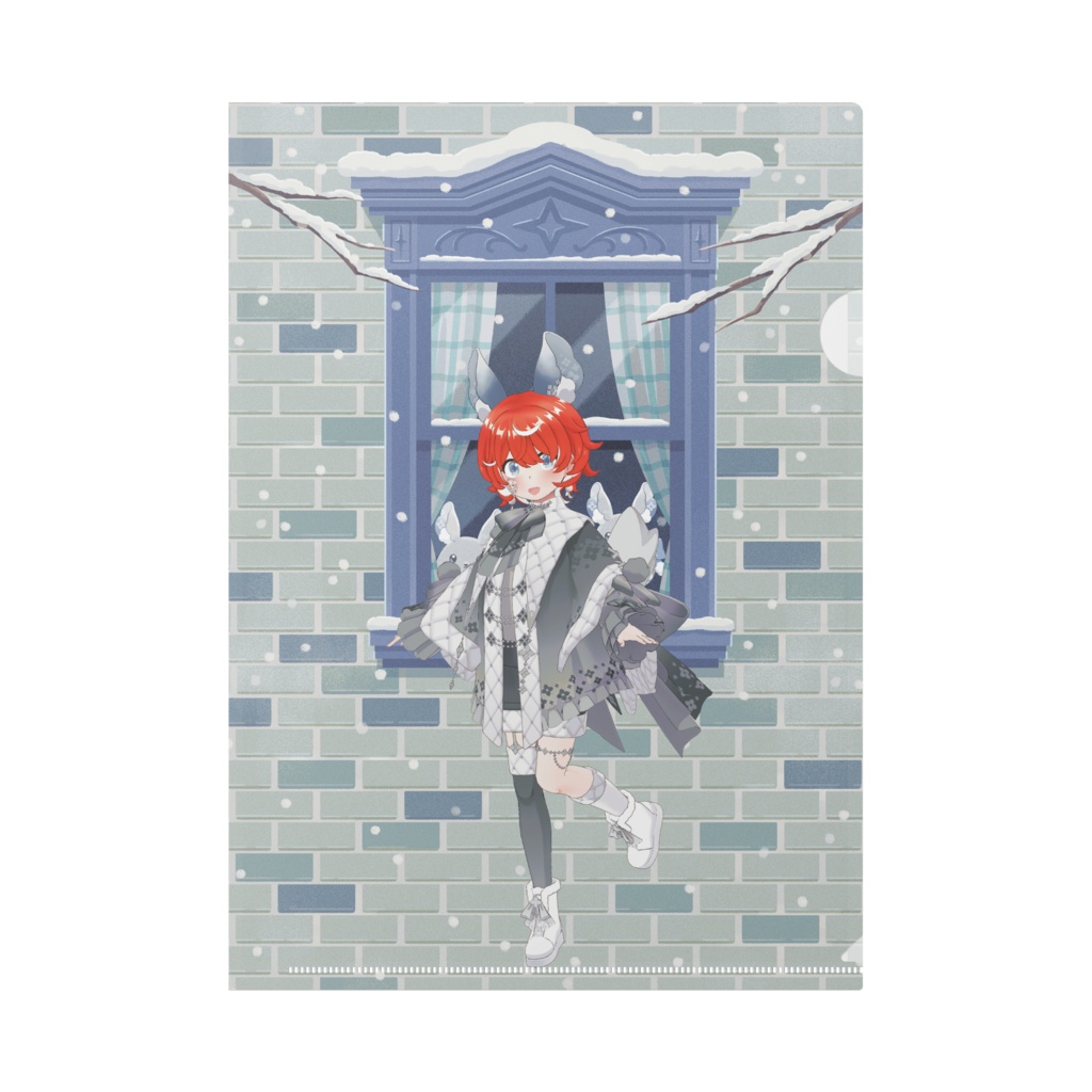 【露絵】12月冬コーデ-クリアファイル-G1085