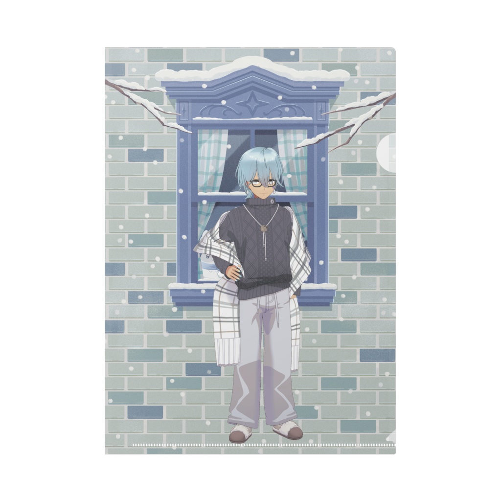 【風乃音なつき。】12月冬コーデ-クリアファイル-G0989