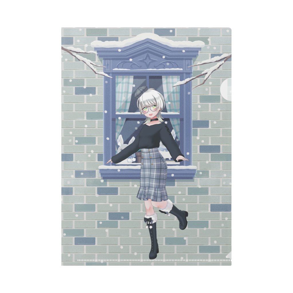 【麻芽乃 笑】12月冬コーデ-クリアファイル-G1008