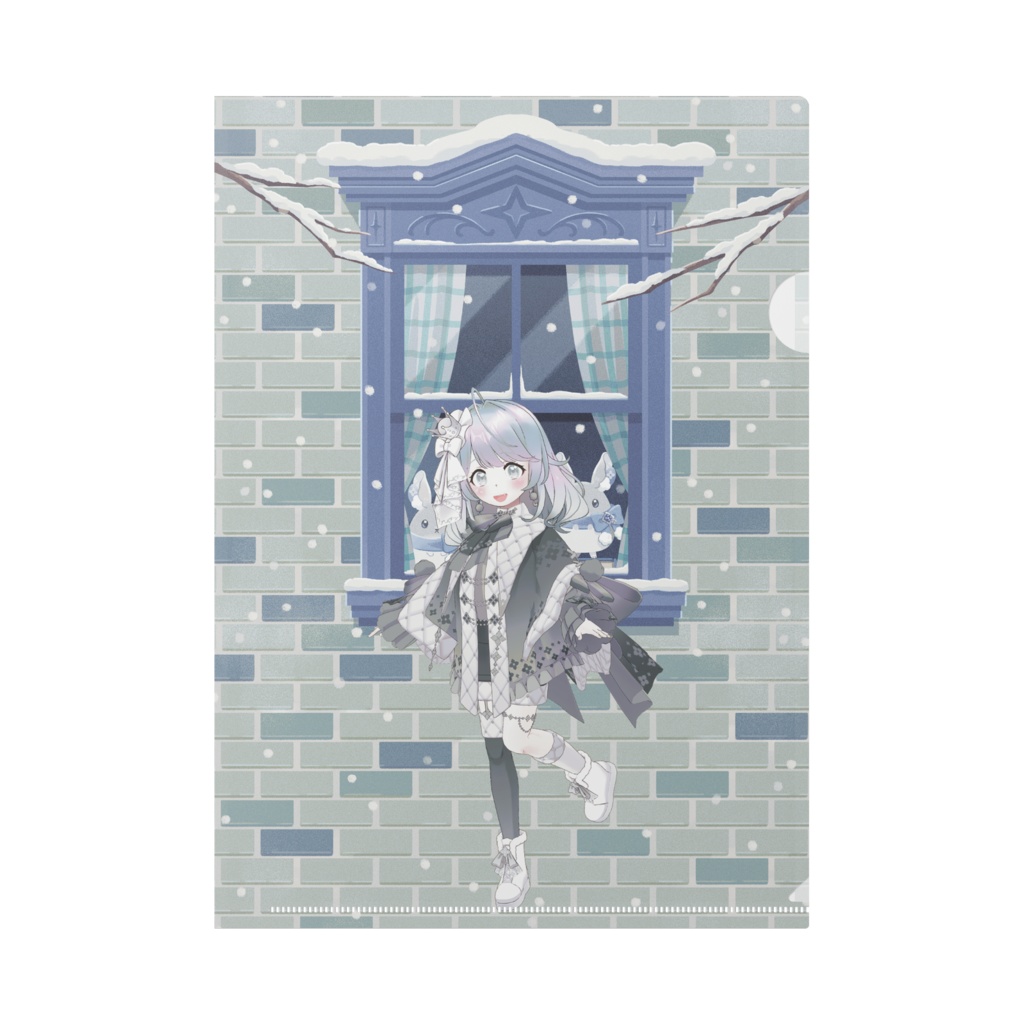 【あおいりんご】12月冬コーデ-クリアファイル-G0077