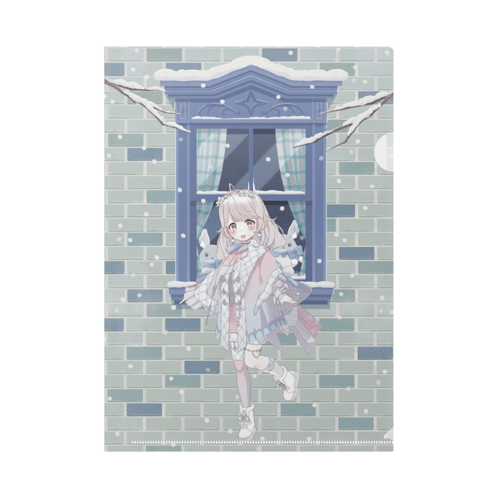 【おもち】12月冬コーデ-クリアファイル-G0136