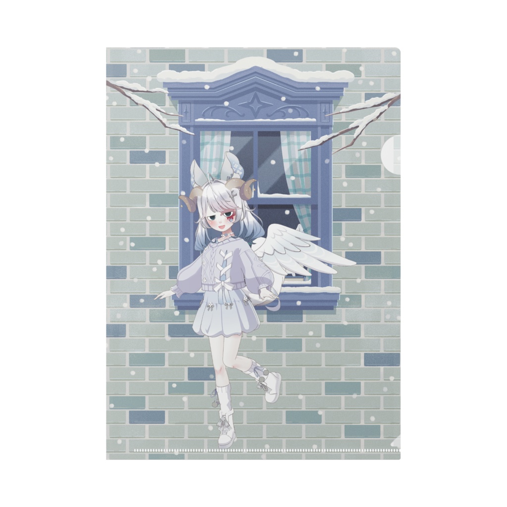 【くろんヨォナ】12月冬コーデ-クリアファイル-G0180