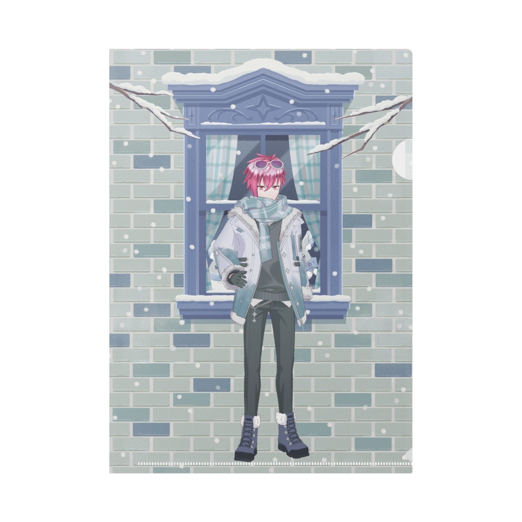 【けー】12月冬コーデ-クリアファイル-G0182