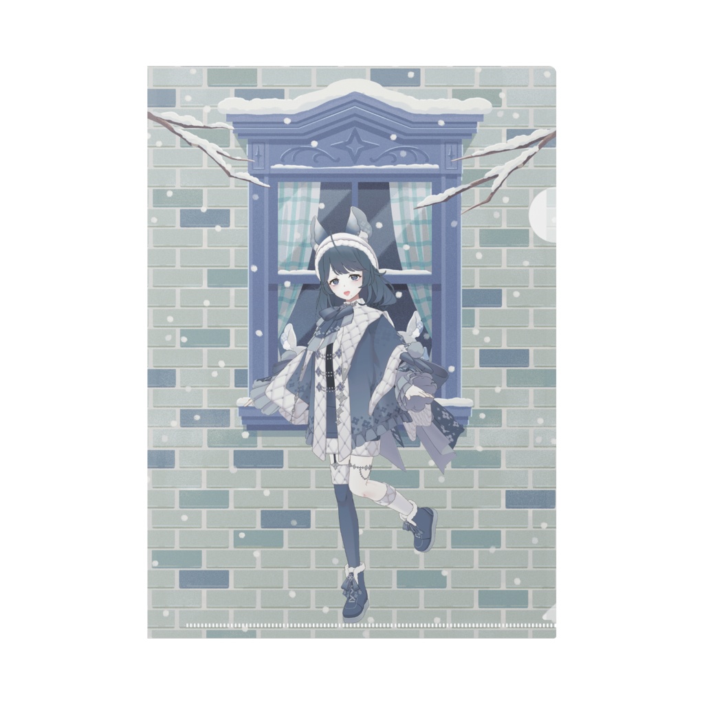 【じょかチンチラ】12月冬コーデ-クリアファイル-G0234