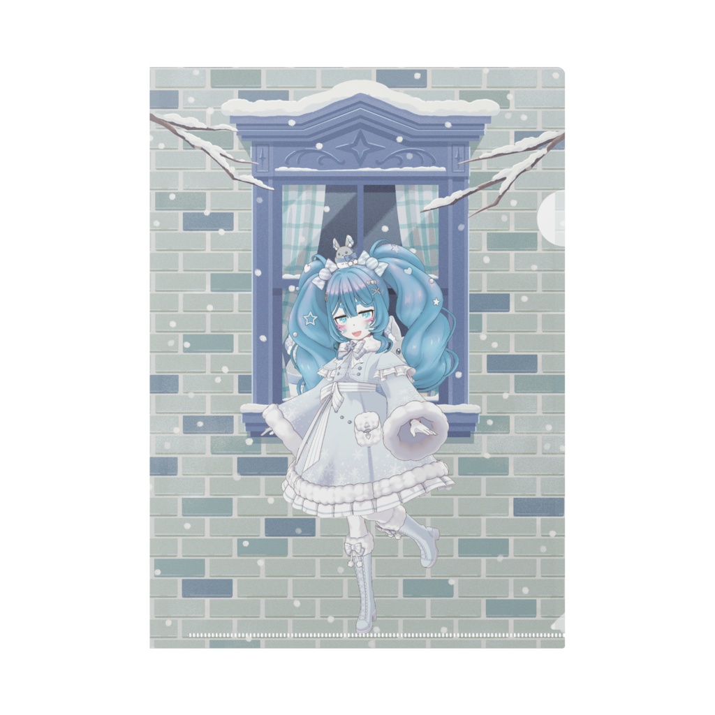 【すーぱーよにこ】12月冬コーデ-クリアファイル-G0242