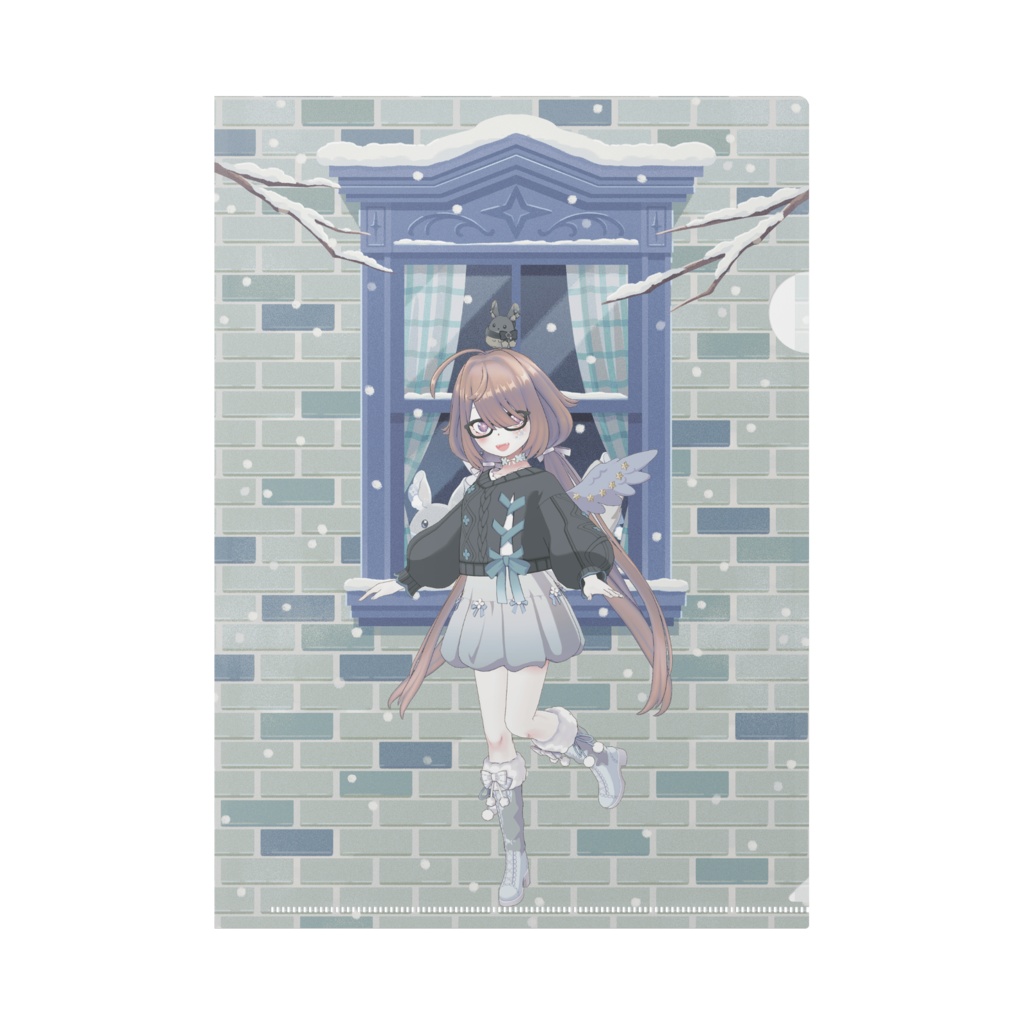 【なでこ】12月冬コーデ-クリアファイル-G0317