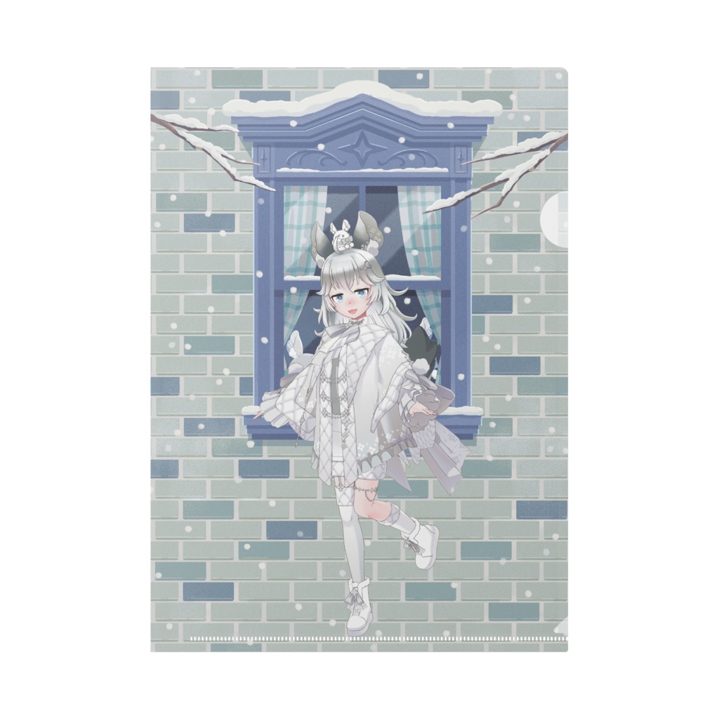 【ぴよりん】12月冬コーデ-クリアファイル-G0389