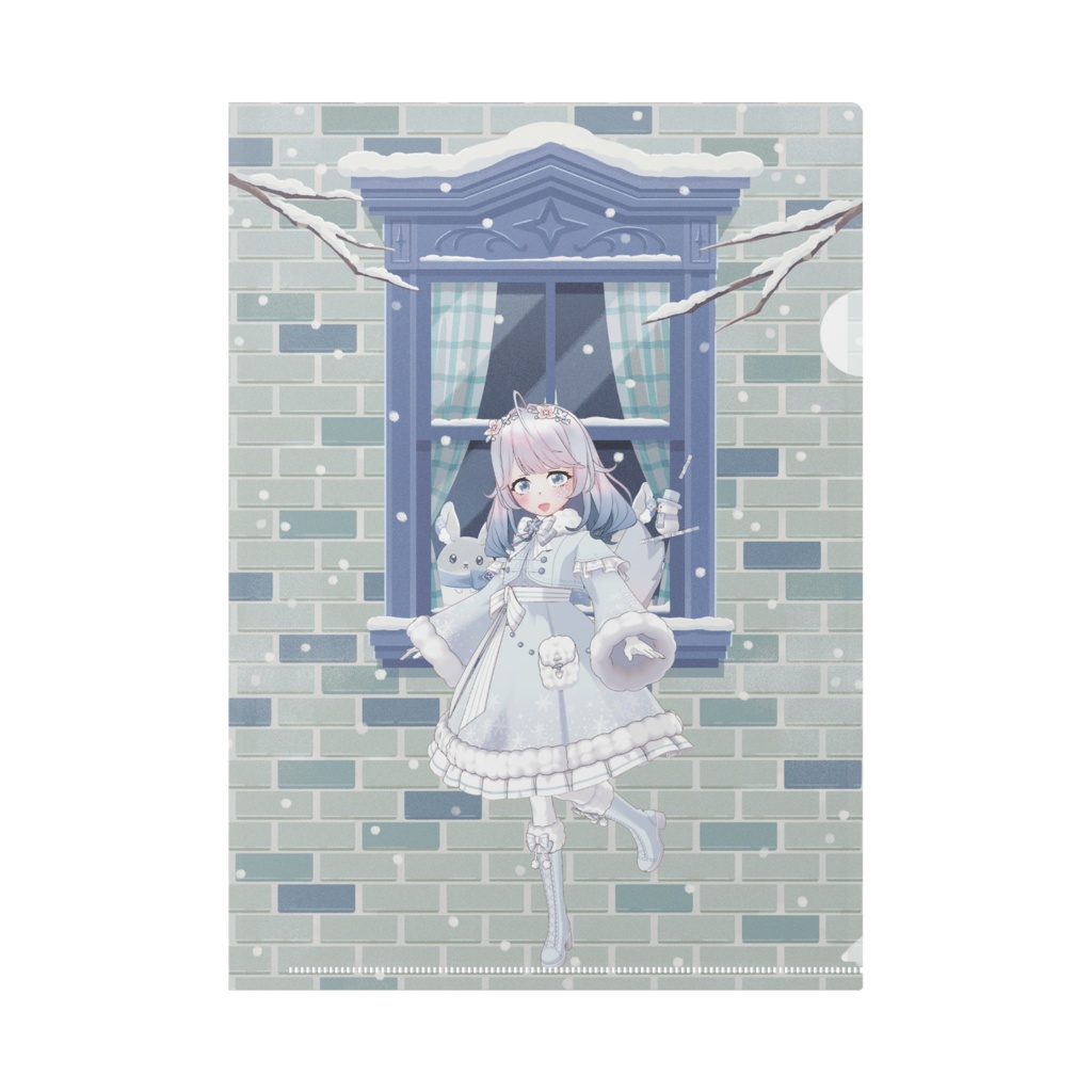 【ぷんぽん　ぱん】12月冬コーデ-クリアファイル-G0402