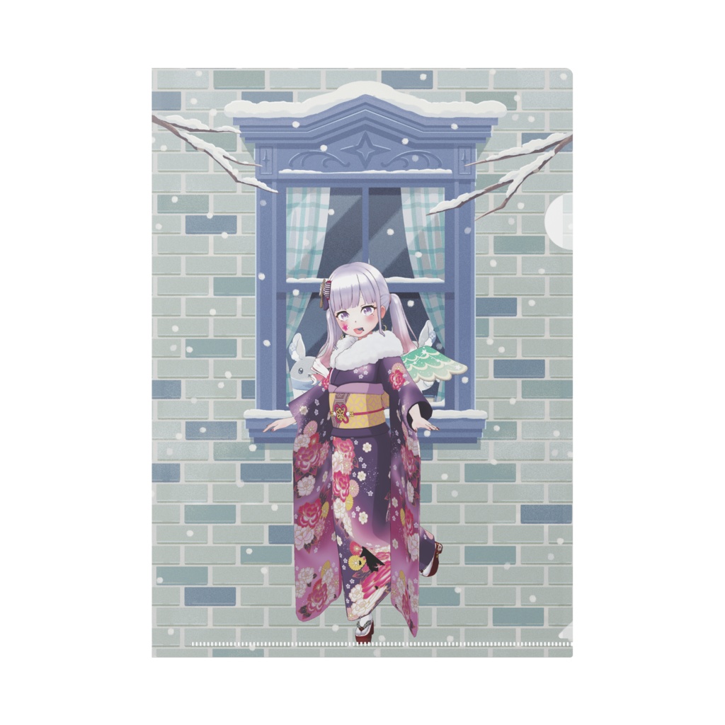 【まあぴよ】12月冬コーデ-クリアファイル-G0418