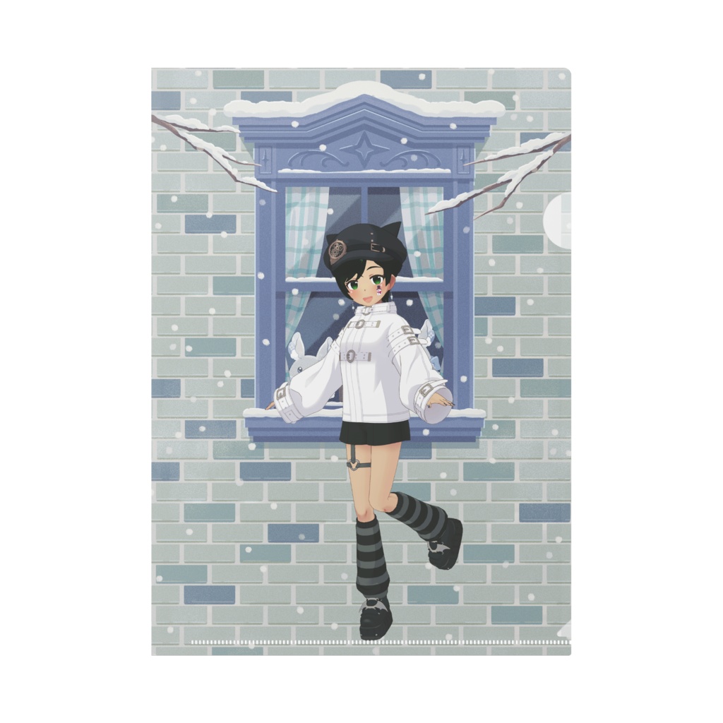 【みどち】12月冬コーデ-クリアファイル-G0456
