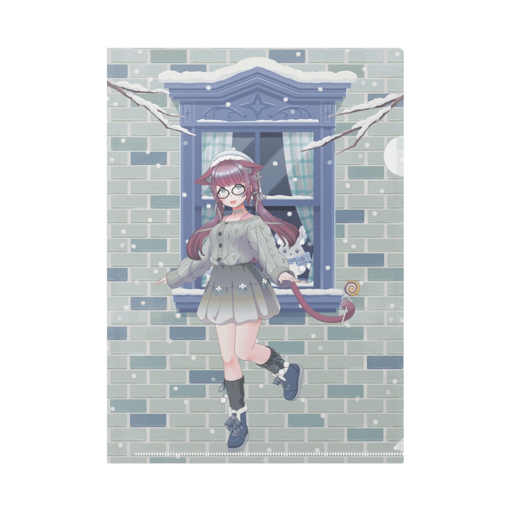 【みーる】12月冬コーデ-クリアファイル-G0441