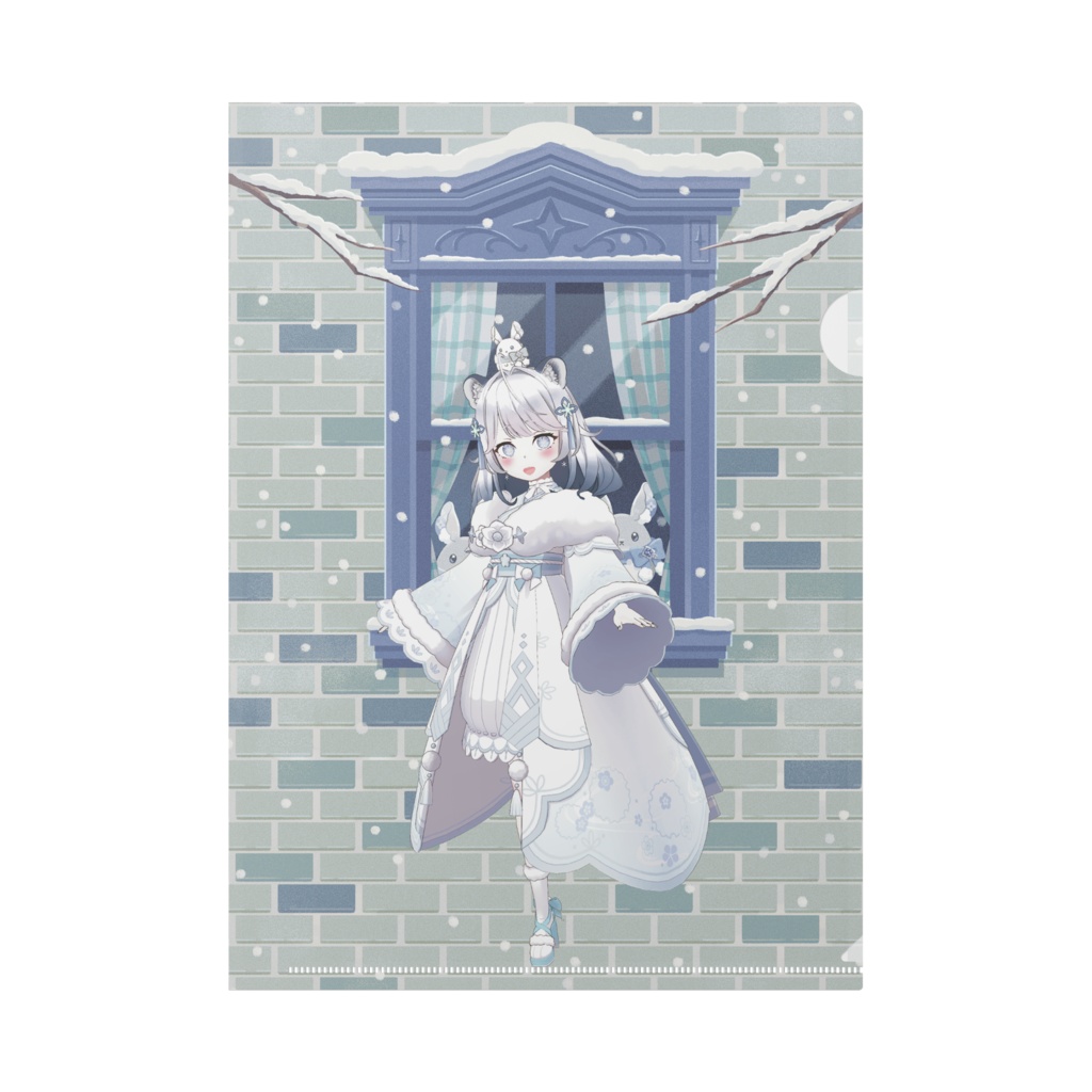 【もふもふ】12月冬コーデ-クリアファイル-G0487