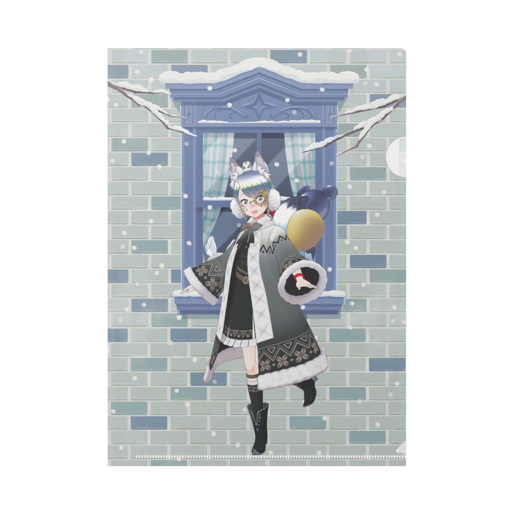 【ゆるボドゲ会さとん】12月冬コーデ-クリアファイル-G0516