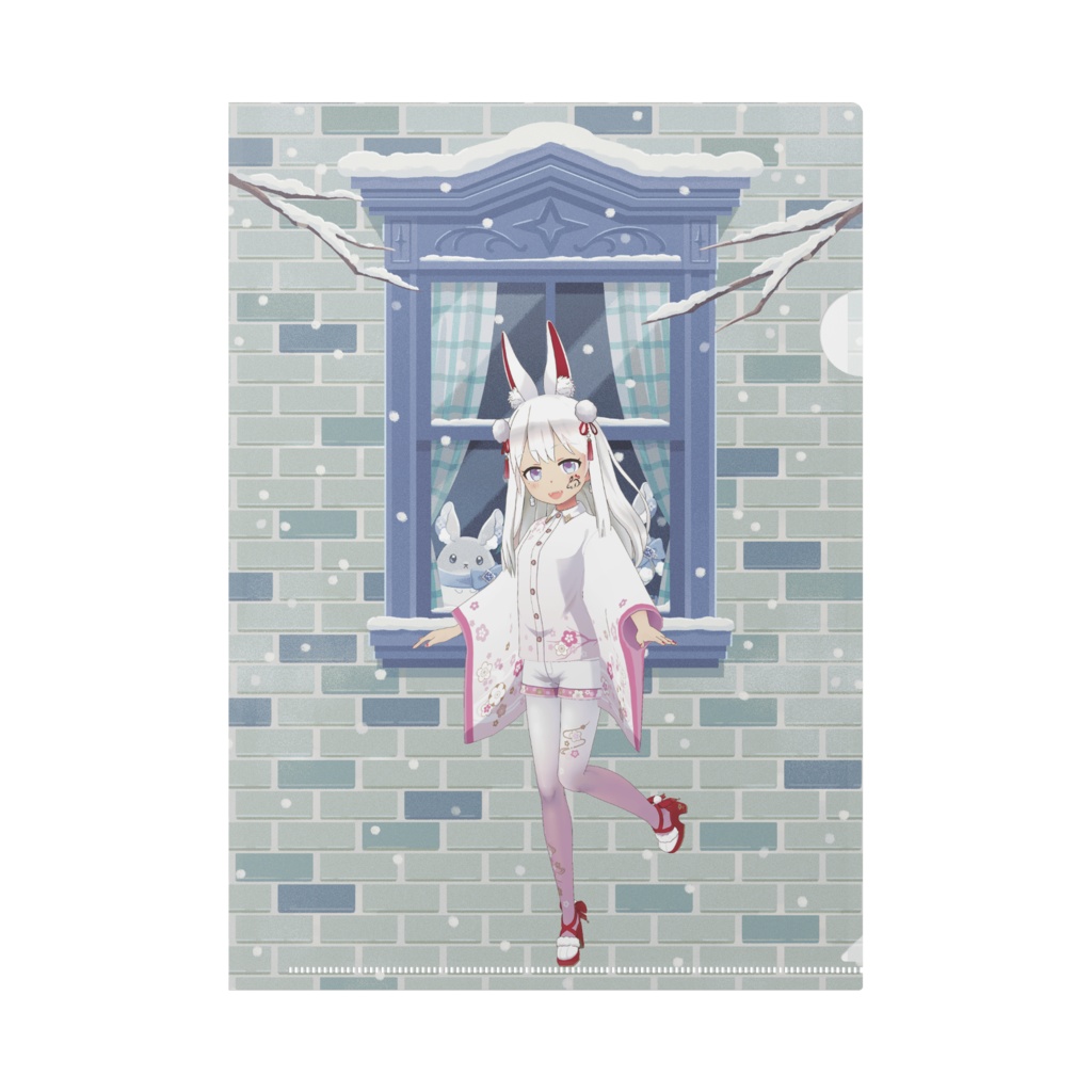 【オオカミ】12月冬コーデ-クリアファイル-G0124