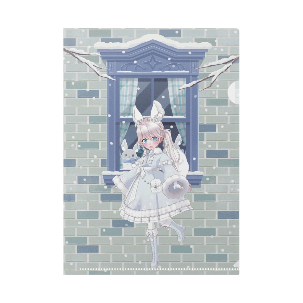 【ギズモちゃん。】12月冬コーデ-クリアファイル-G0164