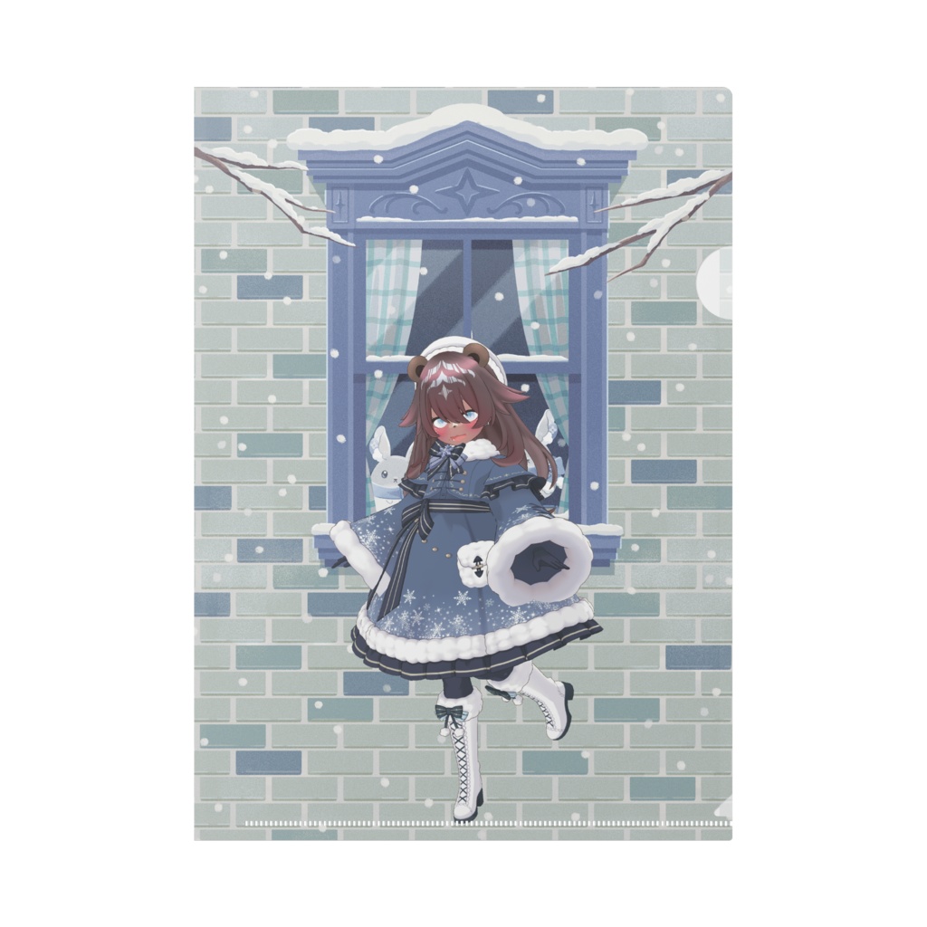 【タヌ子】12月冬コーデ-クリアファイル-G0265