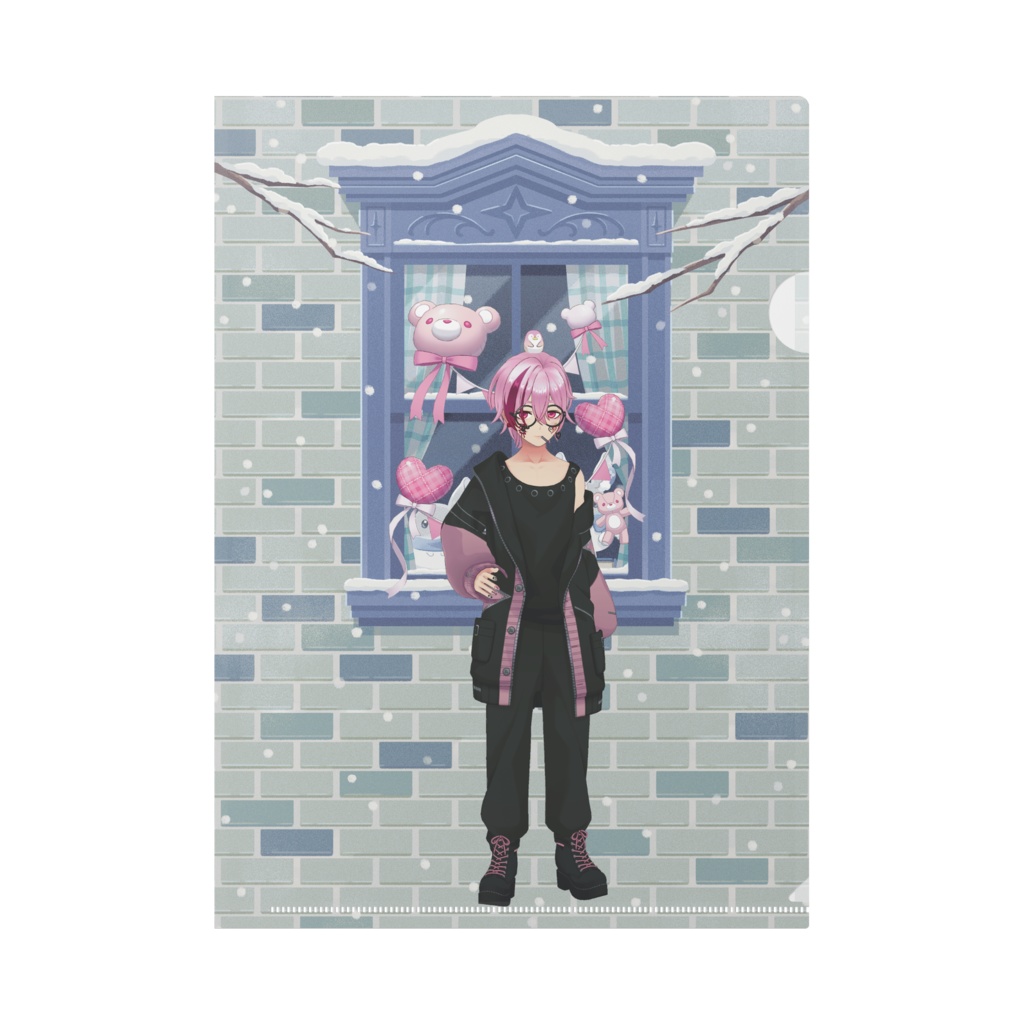 【ネギたん】12月冬コーデ-クリアファイル-G0344