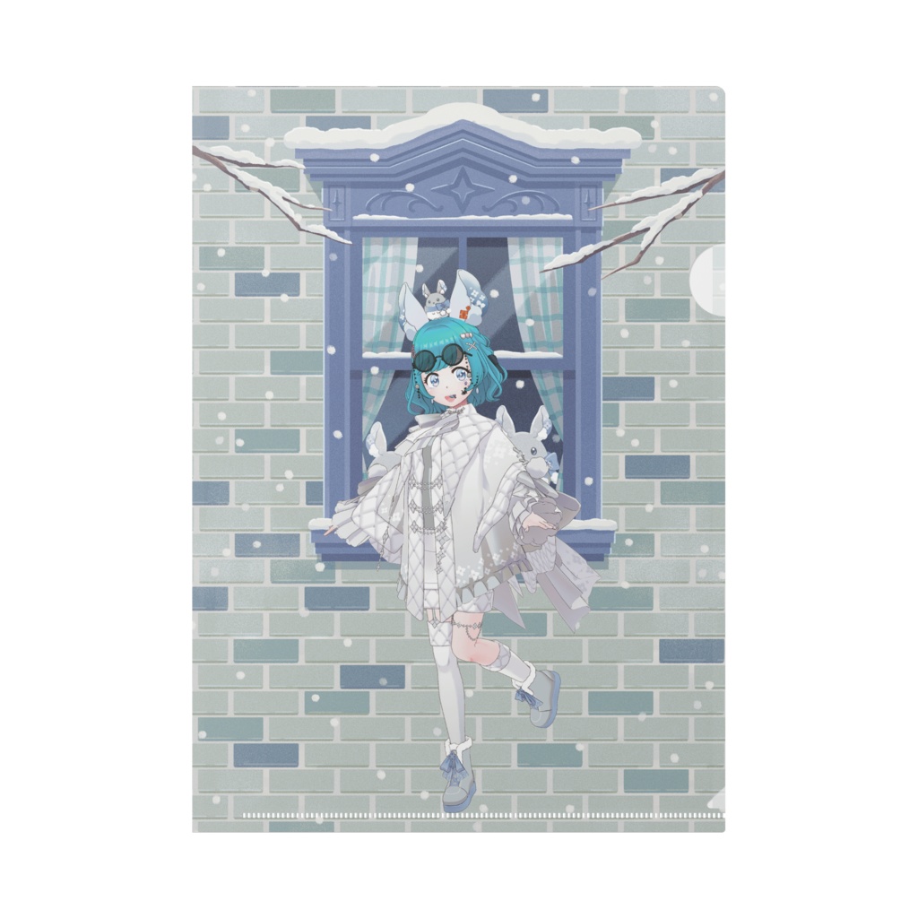 【ヌメちゃん】12月冬コーデ-クリアファイル-G0342